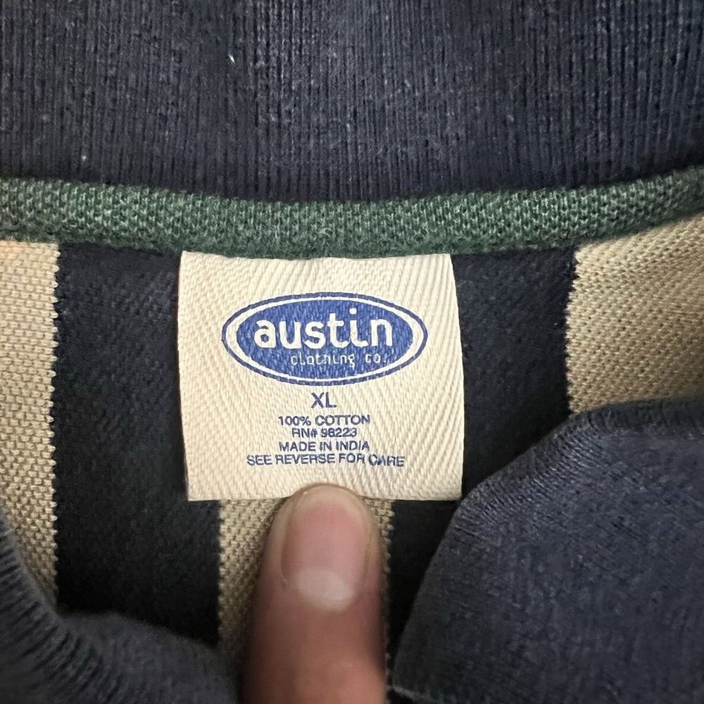 Vintage 90s Austin Clothing Co Polo Shirt Men's XL Colorblock Retro Y2K Disco - Picture 2 of 5